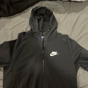 Nike black zip up sweatshirt w/ hood